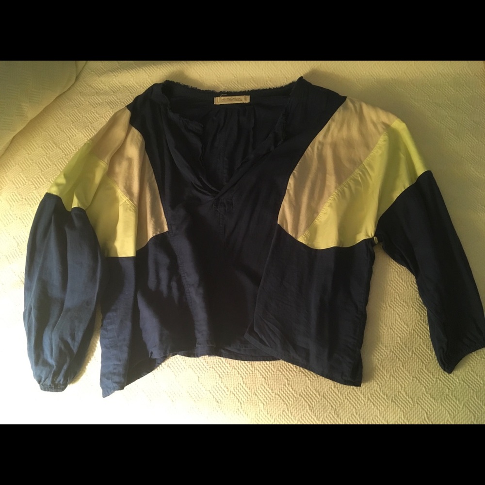 Free People slouchy balloon sleeve top